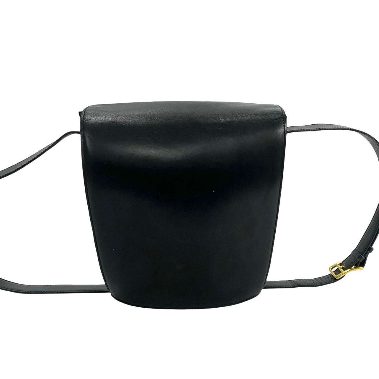 CELINE Shoulder Bag Calfskin, Leather black Gancini logo Metal Women Used Authentic