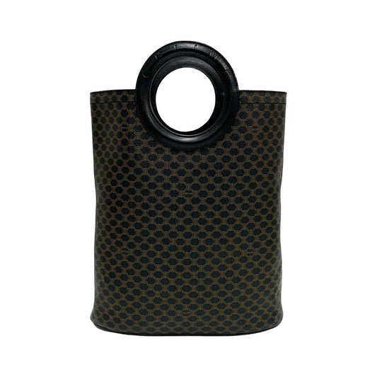 CELINE Handbag Leather, PVC black Macadam Brazon Women Used Authentic