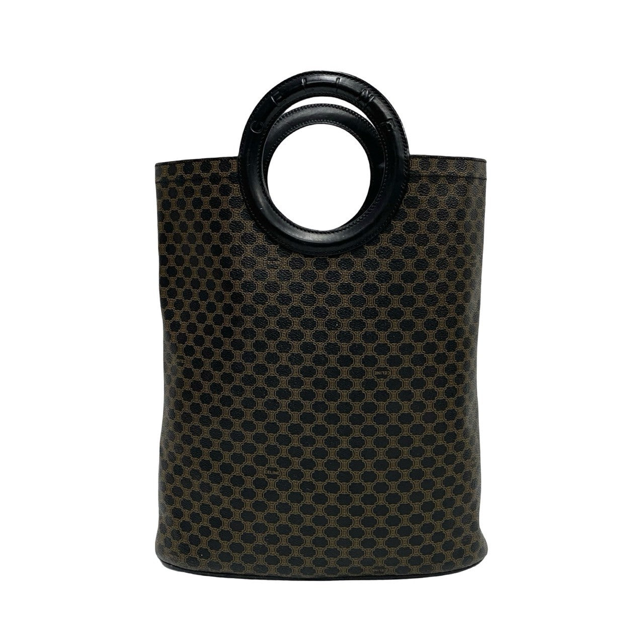 CELINE Handbag Leather, PVC black Macadam Brazon Women Used Authentic