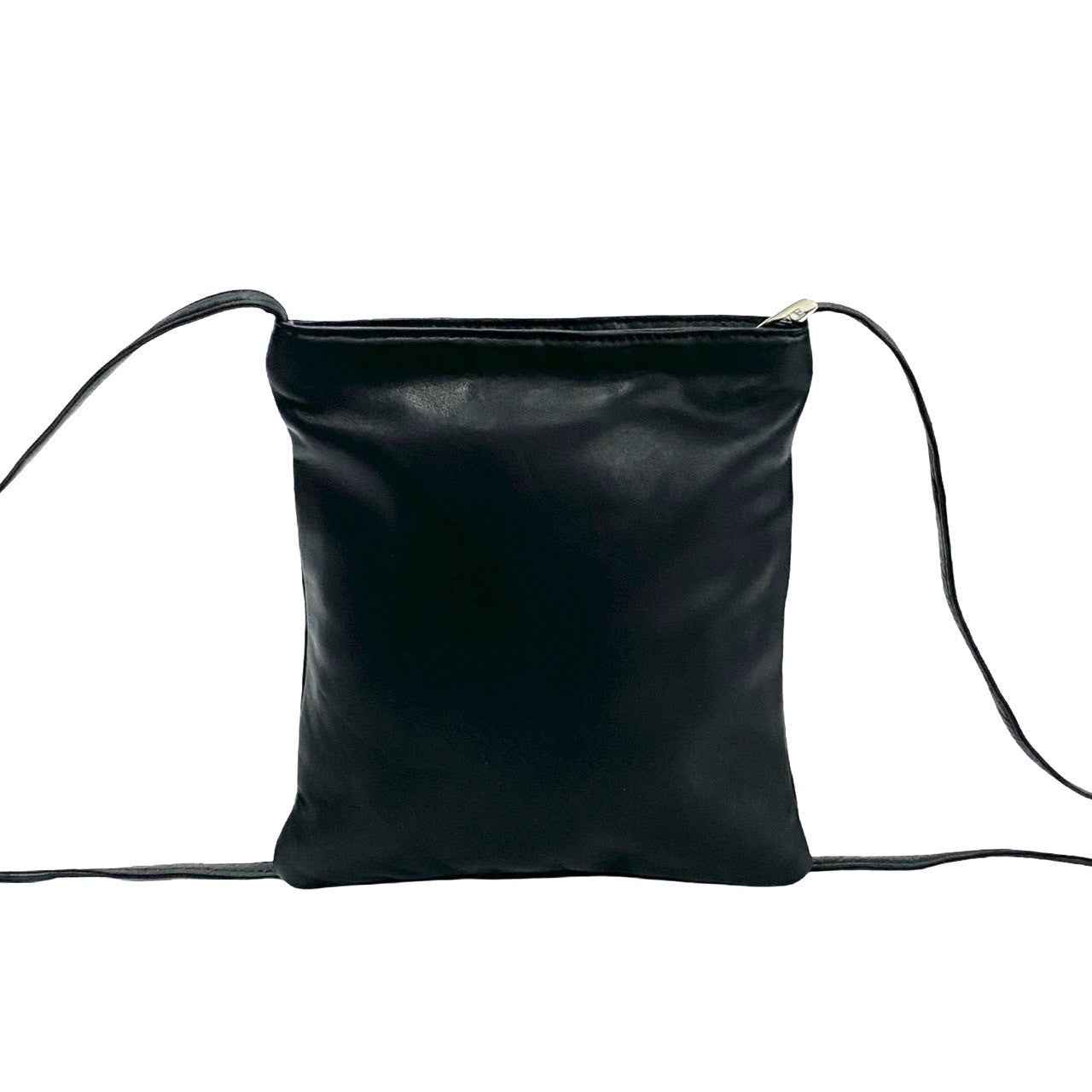 LOEWE Shoulder Bag leather black Anagram logo Women Used Authentic
