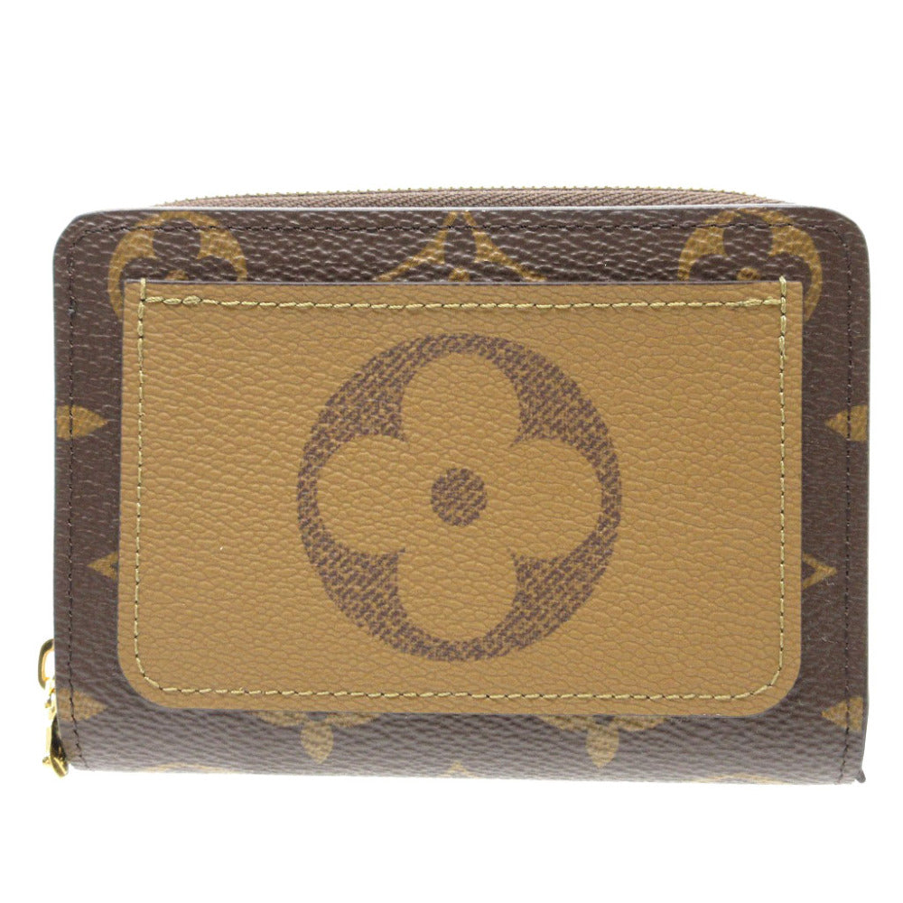 LOUIS VUITTON Bifold Wallet M81461 Monogram canvas Brown Compact wallet Monogram reverse Portefeuille Lou Women Used Authentic