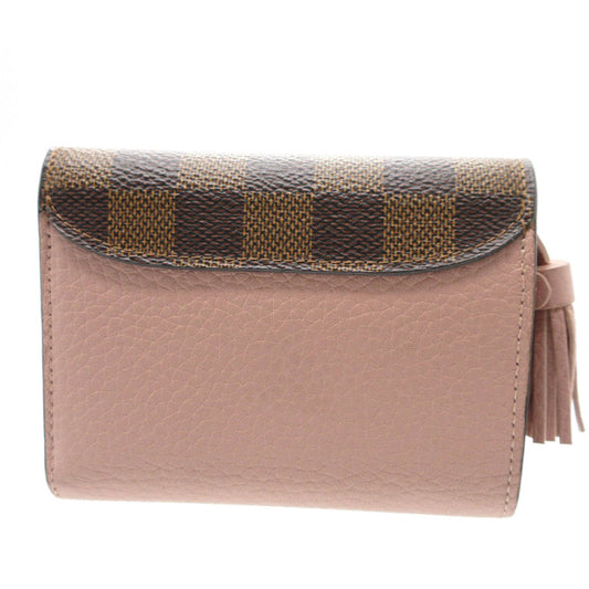 LOUIS VUITTON Tri-fold wallet N60208 Damier canvas, leather Magnolia Compact wallet Damier Portefeuille Croisette Women Used Authentic