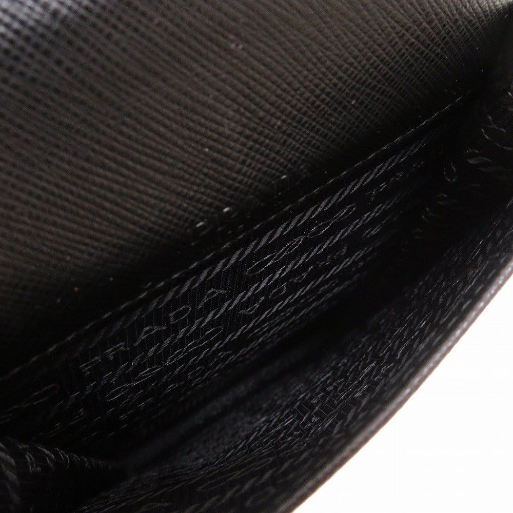 PRADA Shoulder Bag 2ZH068 leather black mini mens Used Authentic