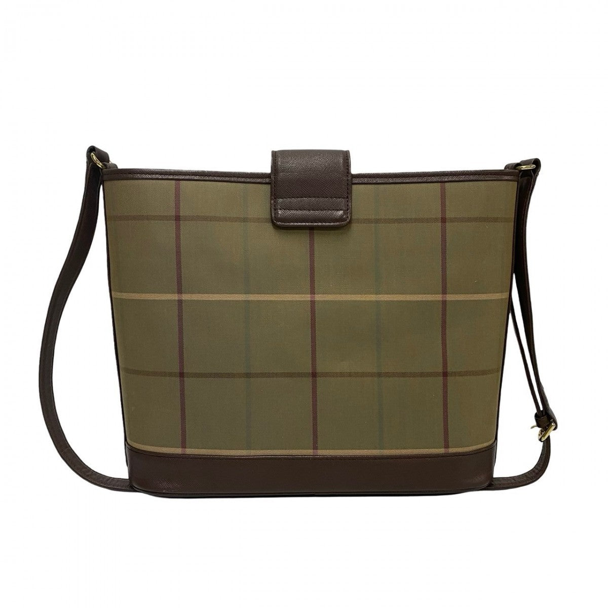 BURBERRY Shoulder Bag Canvas, Leather Brown Nova Check Shadow Horse logo Women Used Authentic
