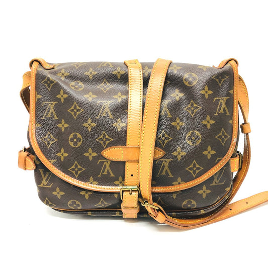 LOUIS VUITTON Shoulder Bag M42256 Monogram canvas Brown Saumur 30