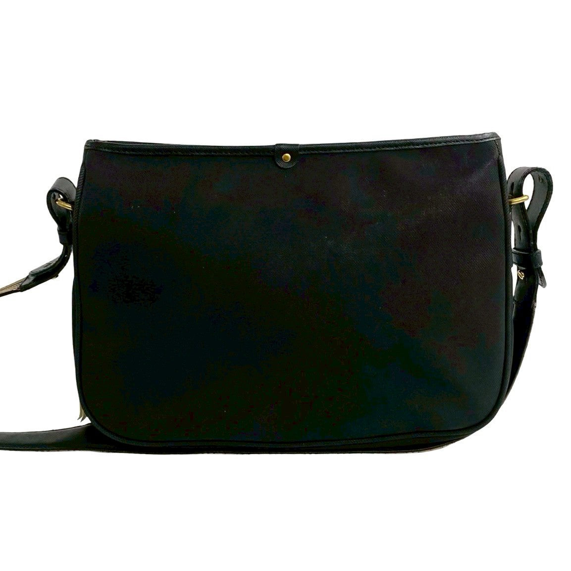 BURBERRY Shoulder Bag leather black Nova Check Women Used Authentic