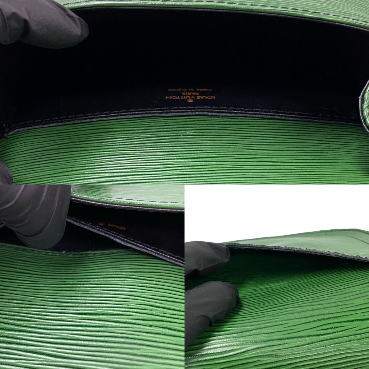 LOUIS VUITTON Shoulder Bag M52214 leather green Epi Mini Saint-Cloud