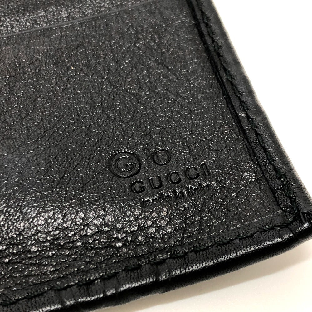 GUCCI Trifold wallet 257303 leather black Sima line GG