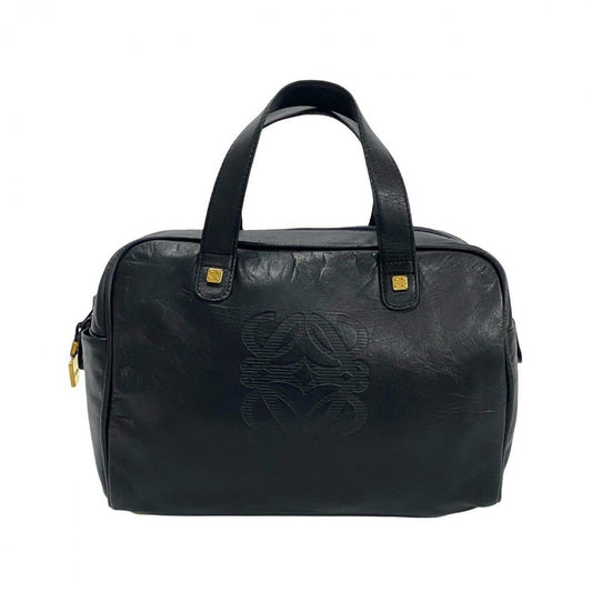 LOEWE Handbag leather black Anagram logo Amazonas Women Used Authentic