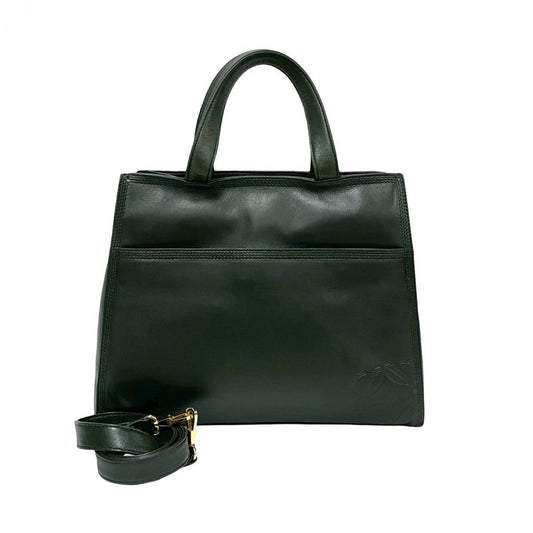 LOEWE Shoulder Bag leather green Anagram logo Women(Unisex) Used Authentic