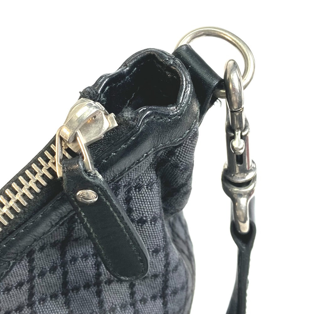 GUCCI Shoulder Bag 243308 canvas Black x gray Diamante Women Used Authentic