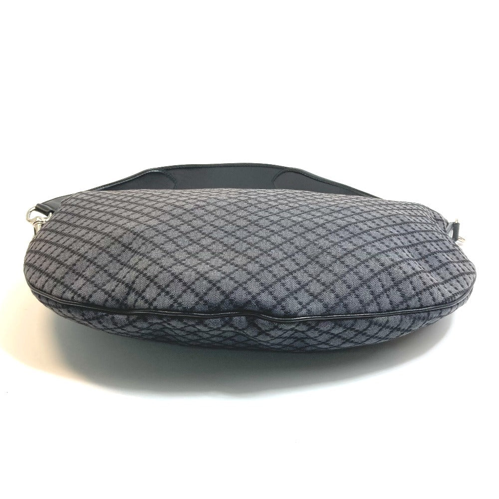 GUCCI Shoulder Bag 243308 canvas Black x gray Diamante Women Used Authentic