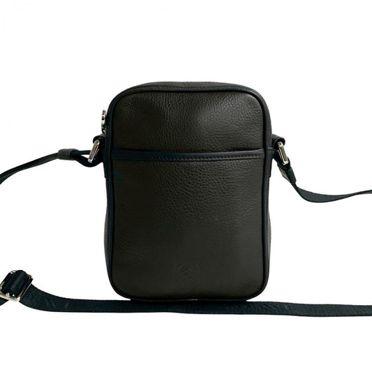 LOEWE Shoulder Bag leather Brown Anagram logo Women Used Authentic