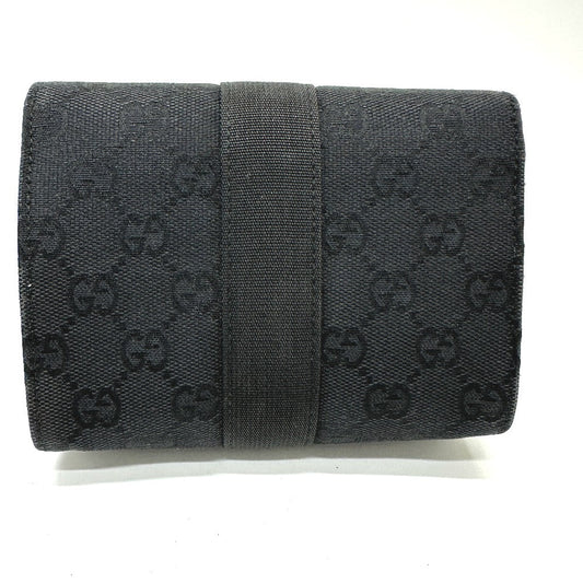 GUCCI Pouch 39.0911 GG canvas black GG Cosmetics Pouch Women Used Authentic