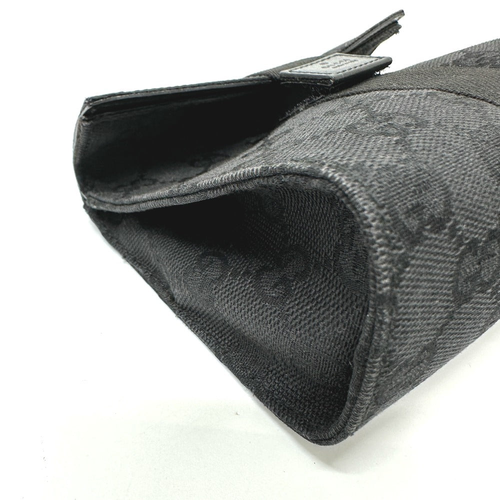 GUCCI Pouch 39.0911 GG canvas black GG Cosmetics Pouch Women Used Authentic