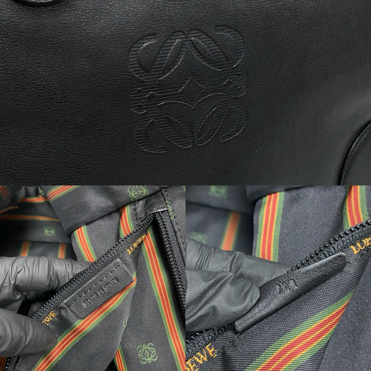 LOEWE Handbag leather black Amazona 32