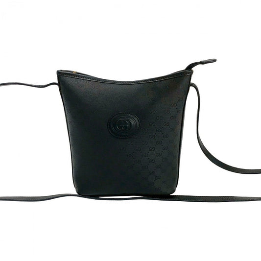 GUCCI Shoulder Bag leather black