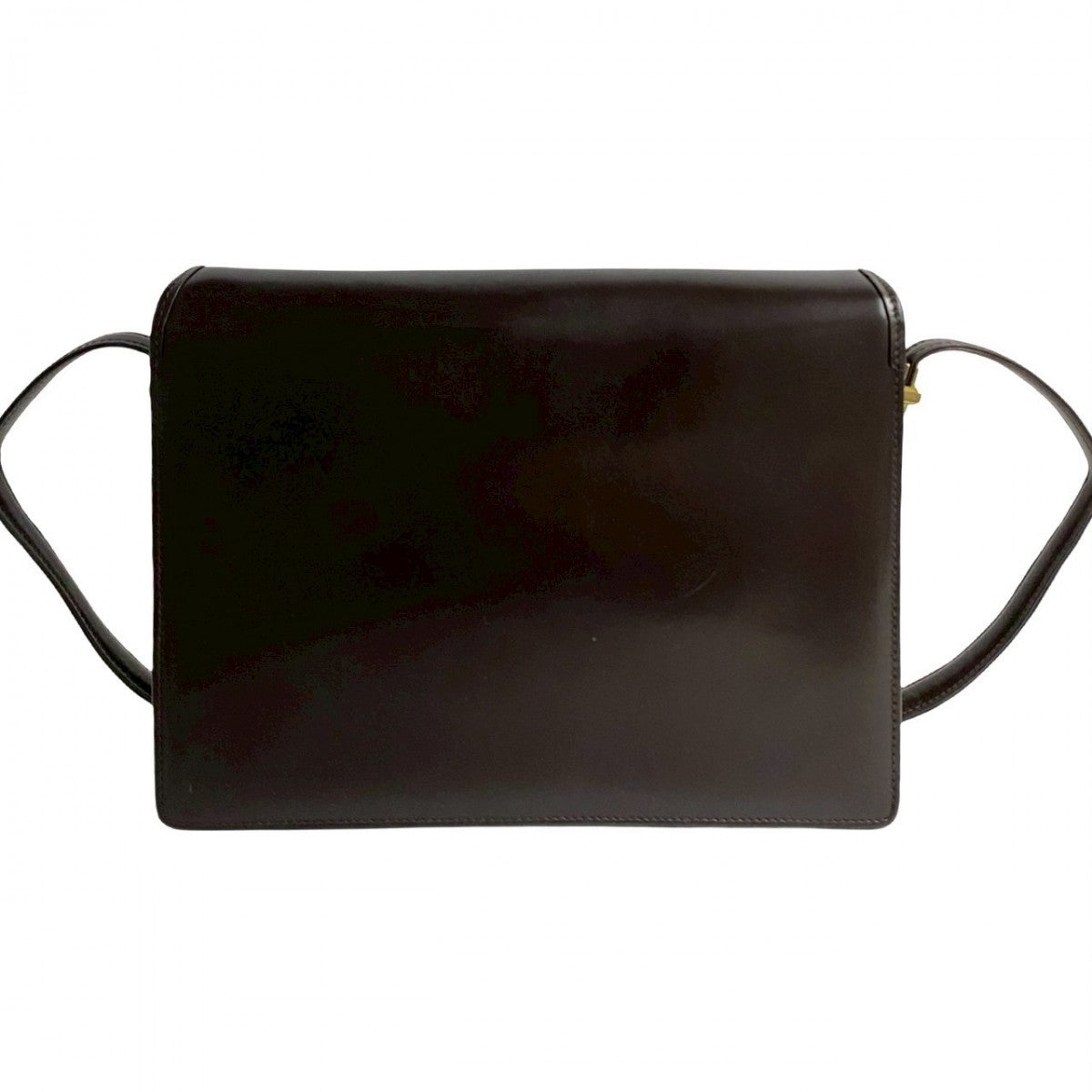 GUCCI Shoulder Bag Calfskin, Leather Brown Turn lock Women Used Authentic