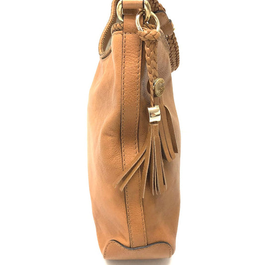 GUCCI Shoulder Bag 257026 leather Brown Women Used Authentic