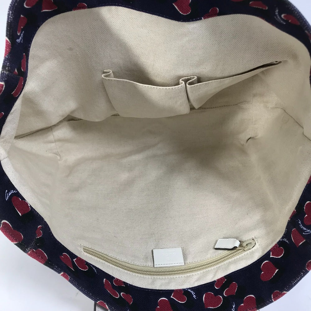 GUCCI Tote Bag 282439 Canvas, Leather pink heart Women Used Authentic