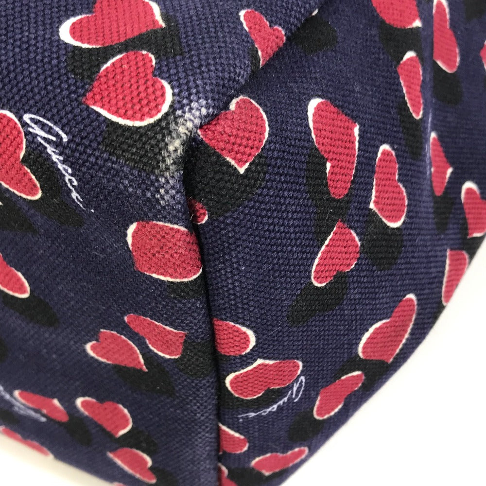 GUCCI Tote Bag 282439 Canvas, Leather pink heart Women Used Authentic