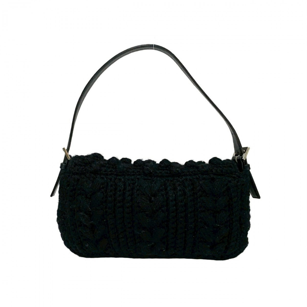 BURBERRY Shoulder Bag Wool, Leather black Nova Check Women Used Authentic