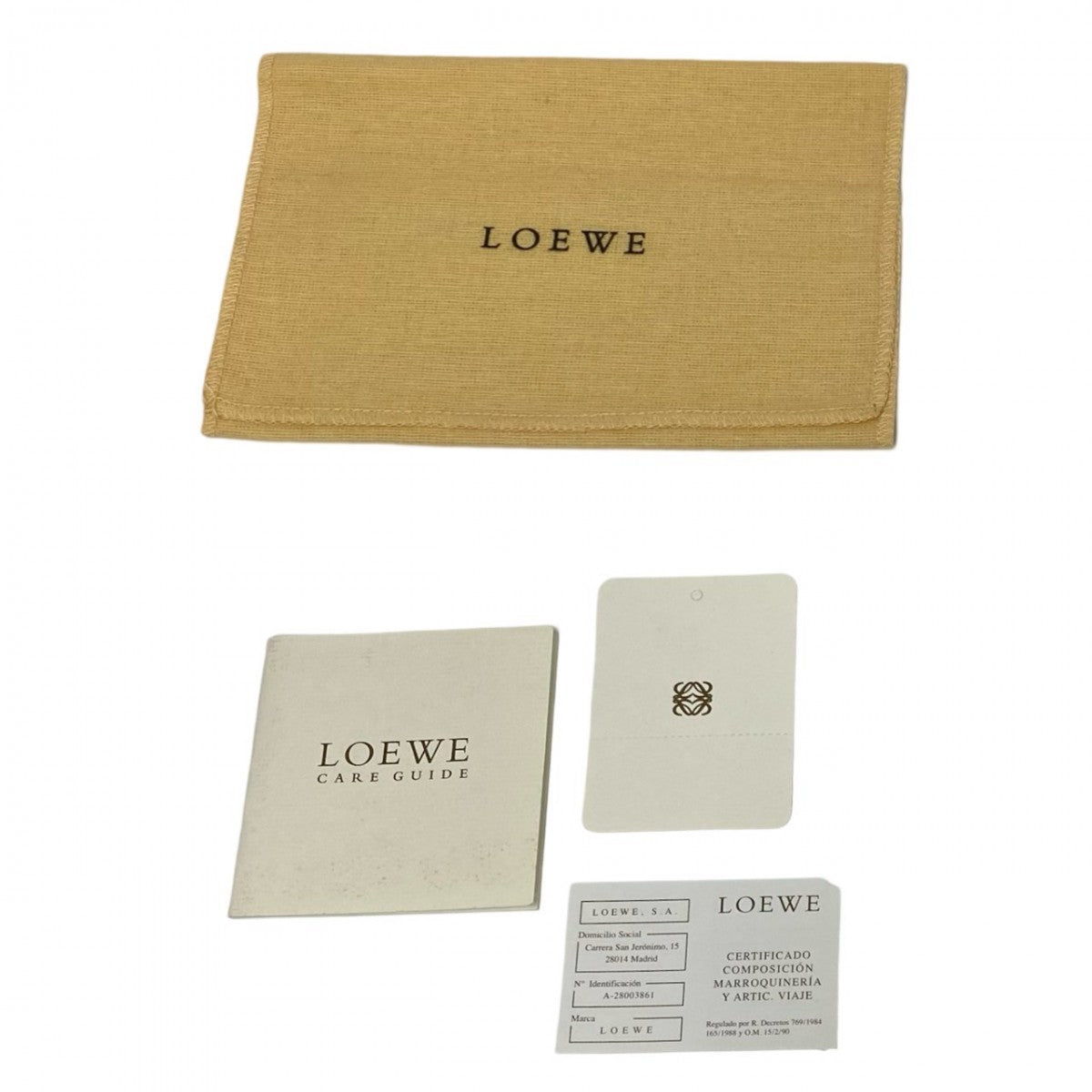 LOEWE Long Wallet Purse leather black Anagram logo Women(Unisex) Used Authentic
