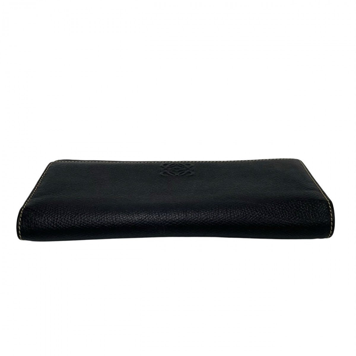LOEWE Long Wallet Purse leather black Anagram logo Women(Unisex) Used Authentic