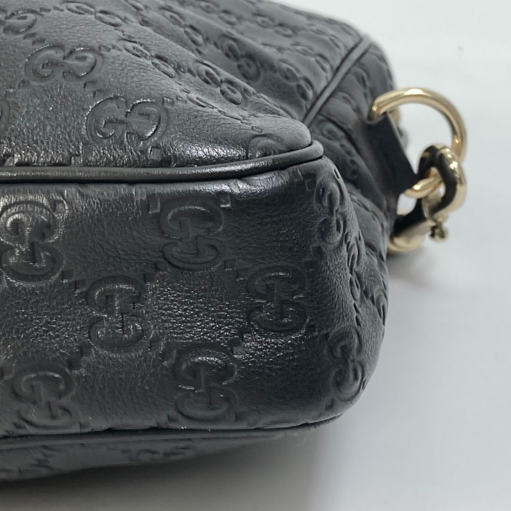 GUCCI Business bag 208463 leather Dark brown Tote Bag handbag Guccisima GG mens Used Authentic