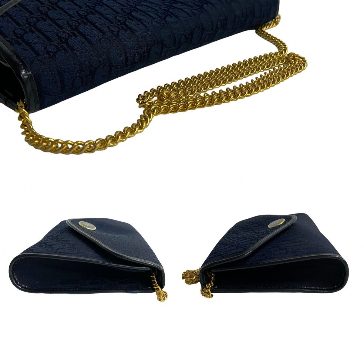 Dior Shoulder Bag leather Navy
