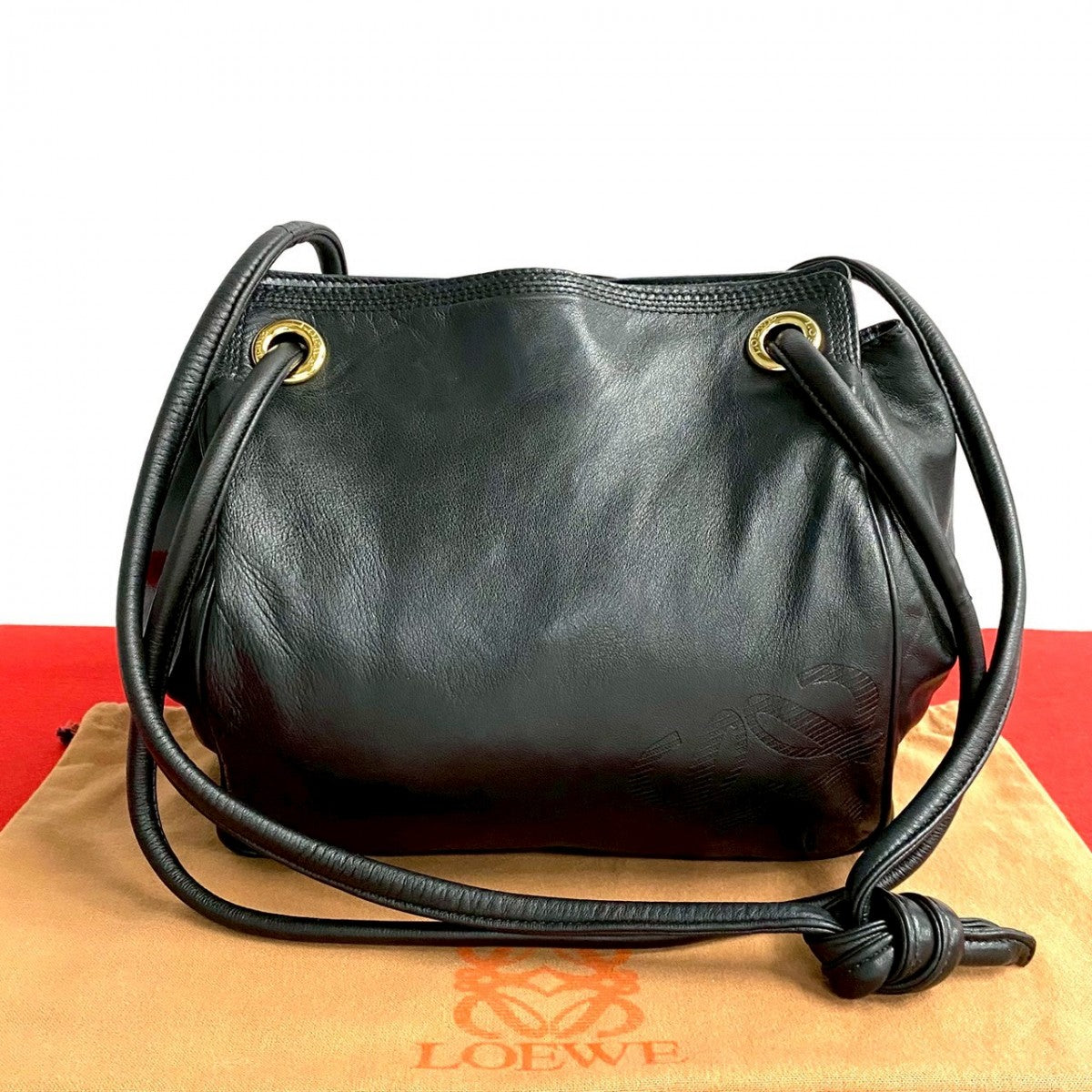 LOEWE Shoulder Bag leather black