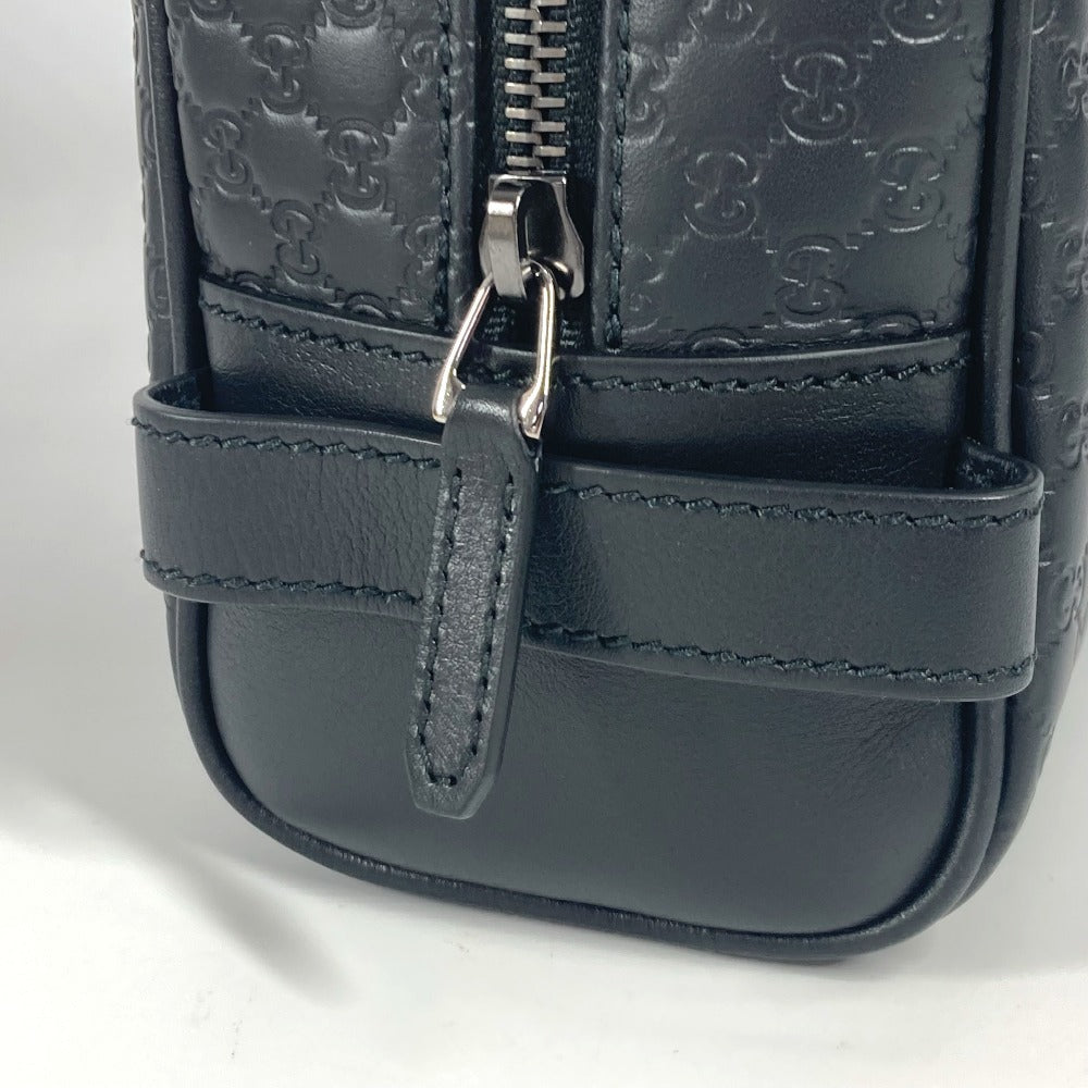 GUCCI business bag 419775 Sima leather black Micro Guccisima GG unisex(Unisex) Used Authentic