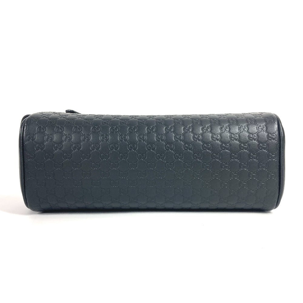 GUCCI business bag 419775 Sima leather black Micro Guccisima GG unisex(Unisex) Used Authentic