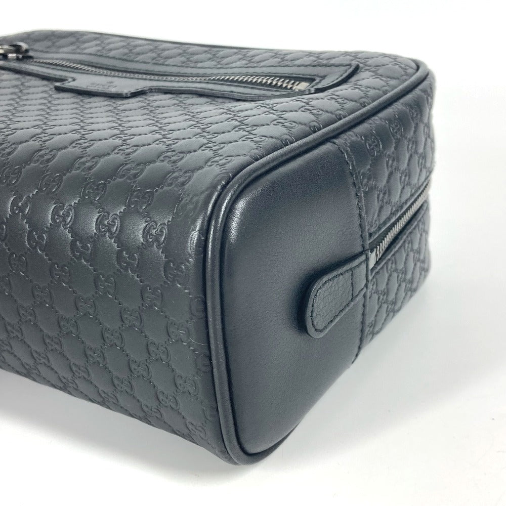 GUCCI business bag 419775 Sima leather black Micro Guccisima GG unisex(Unisex) Used Authentic