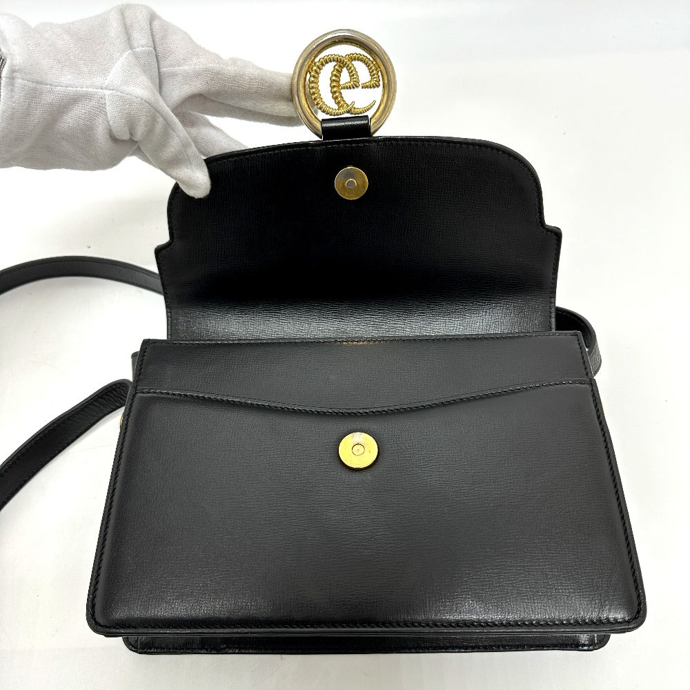 GUCCI Shoulder Bag 589474 leather black GG Marmont
