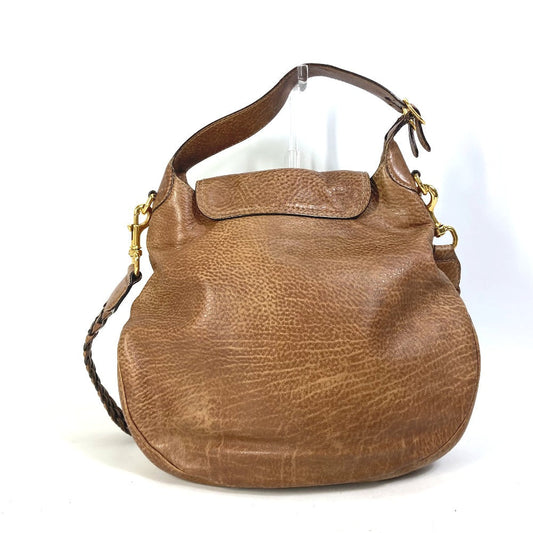 GUCCI Shoulder Bag 223955 leather Brown Crossbody Horsebit Women Used Authentic