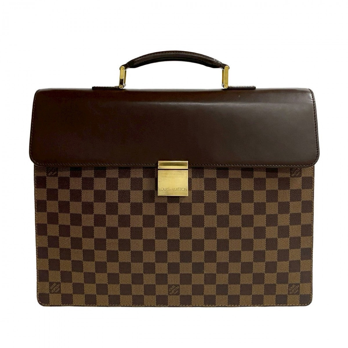 LOUIS VUITTON Business bag N53315 Leather, PVC Brown Damier Altona PM mens Used Authentic