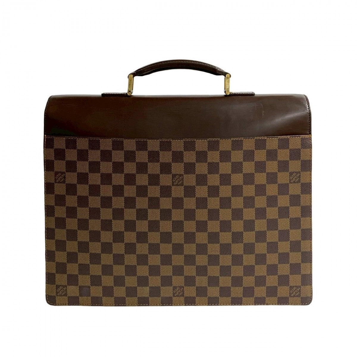 LOUIS VUITTON Business bag N53315 Leather, PVC Brown Damier Altona PM mens Used Authentic