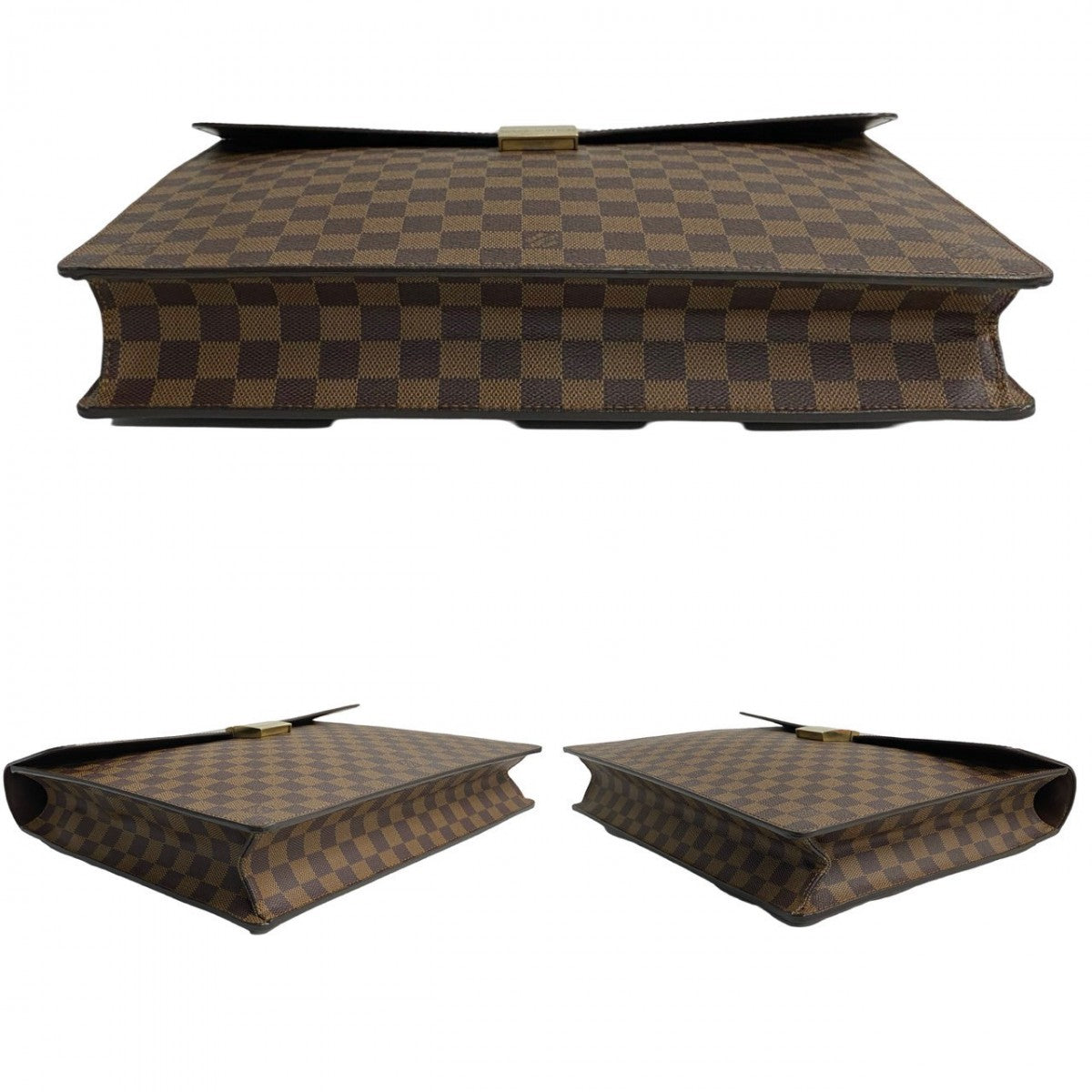 LOUIS VUITTON Business bag N53315 Leather, PVC Brown Damier Altona PM mens Used Authentic