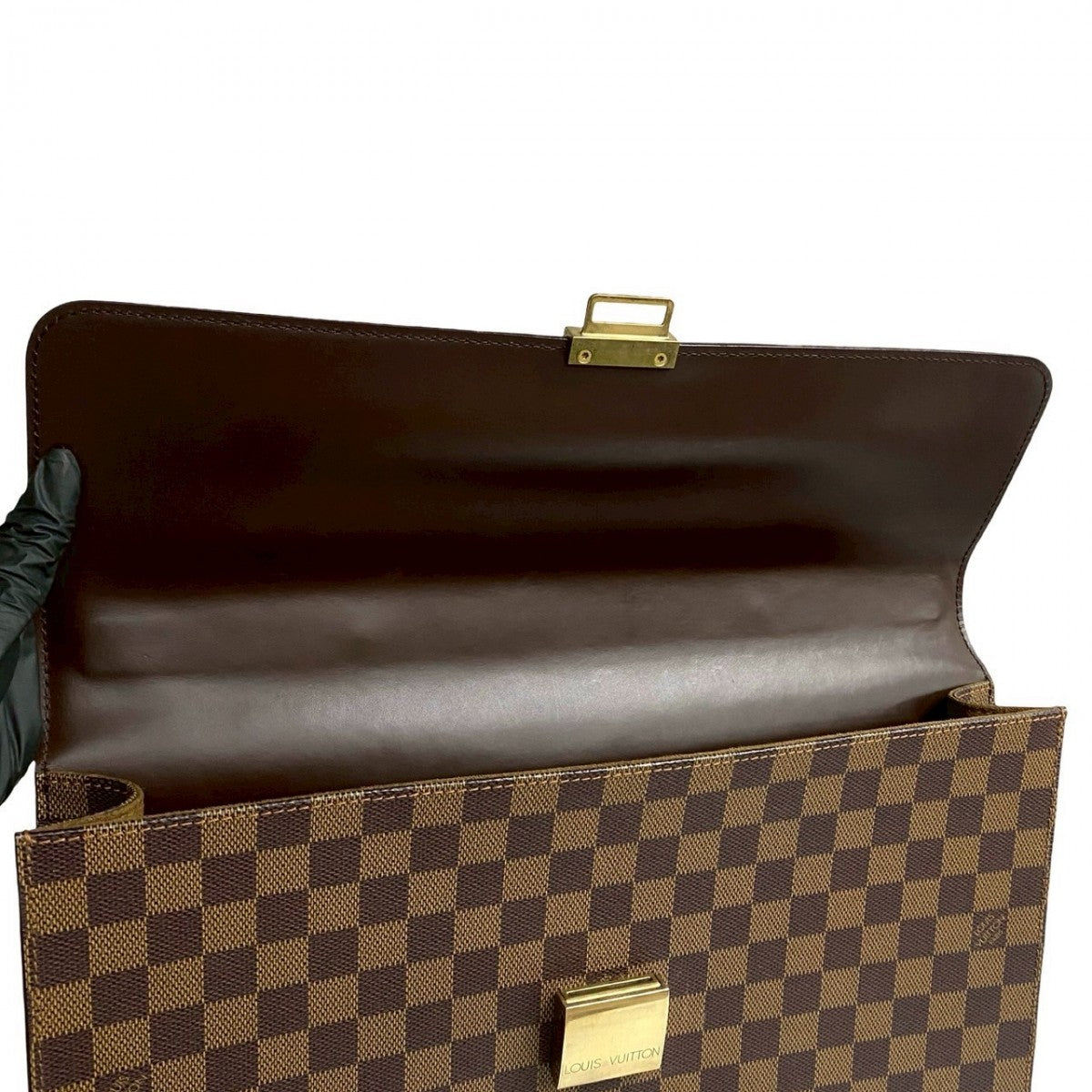LOUIS VUITTON Business bag N53315 Leather, PVC Brown Damier Altona PM mens Used Authentic