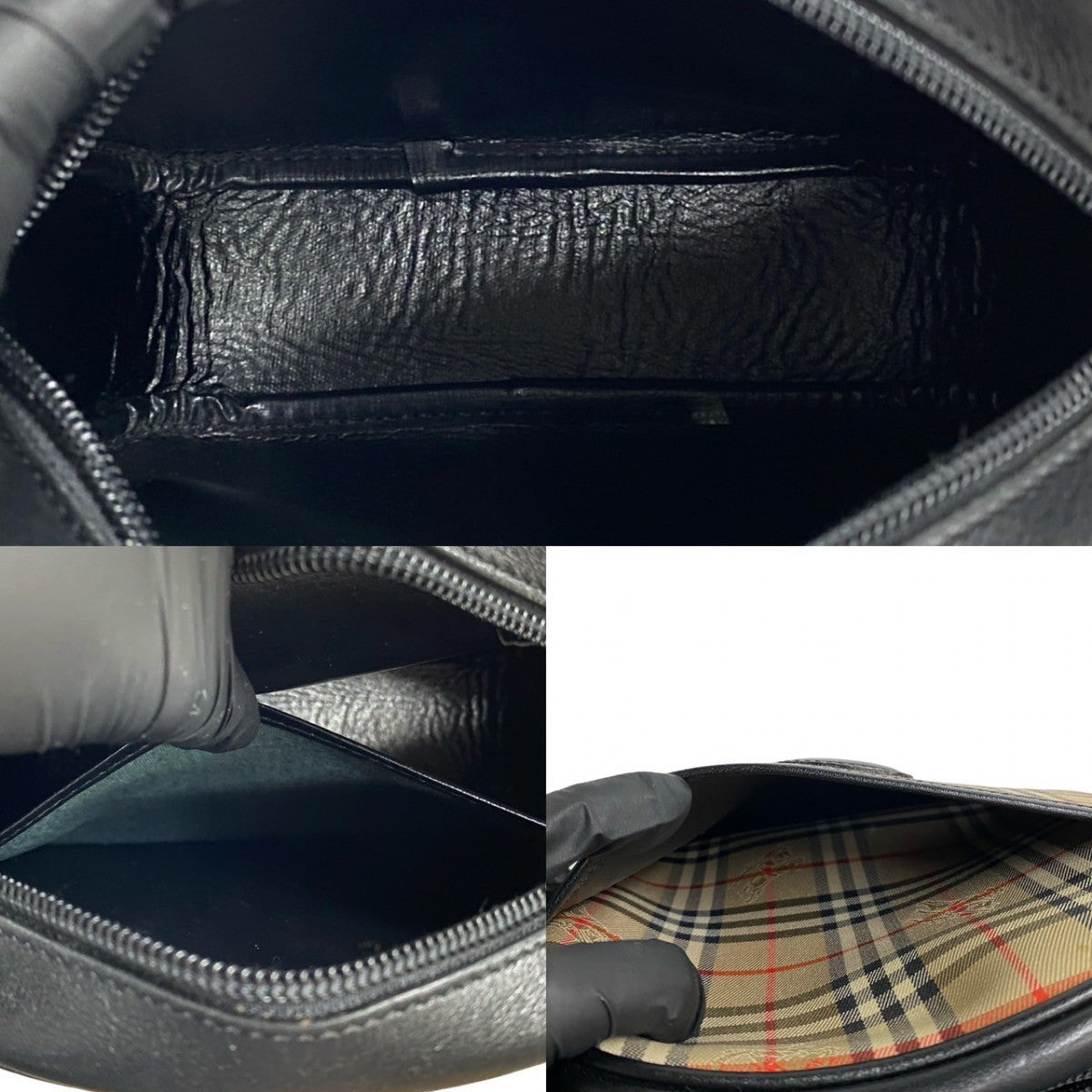 BURBERRY Shoulder Bag Canvas, Leather beige Nova Check Shadow Horse logo Women Used Authentic