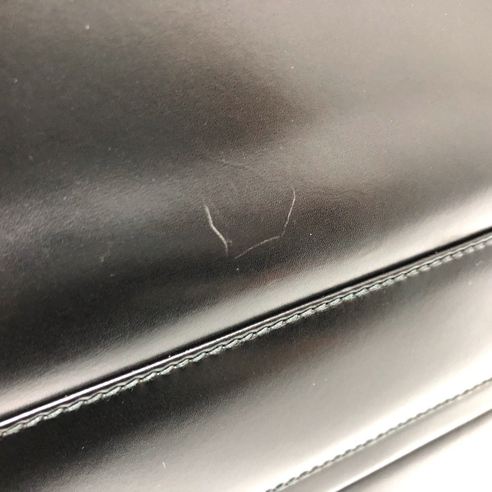 GUCCI Handbag 110�E0218 leather black BOX Vanity Bag old gucci purse Women Used Authentic