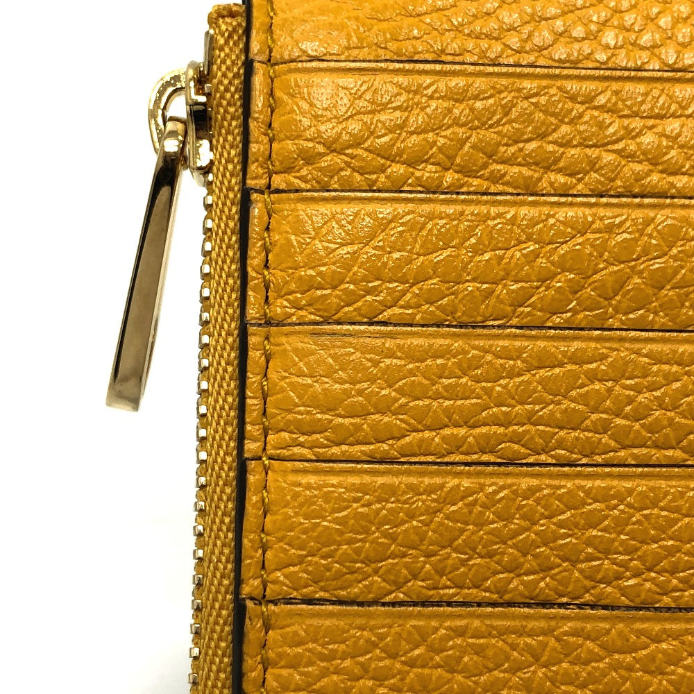 GUCCI Coin case 725550 leather yellow logo fragment case mens Used Authentic