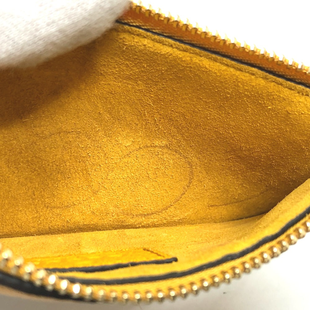 GUCCI Coin case 725550 leather yellow logo fragment case mens Used Authentic