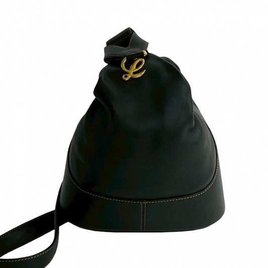 LOEWE Shoulder Bag leather black Anton