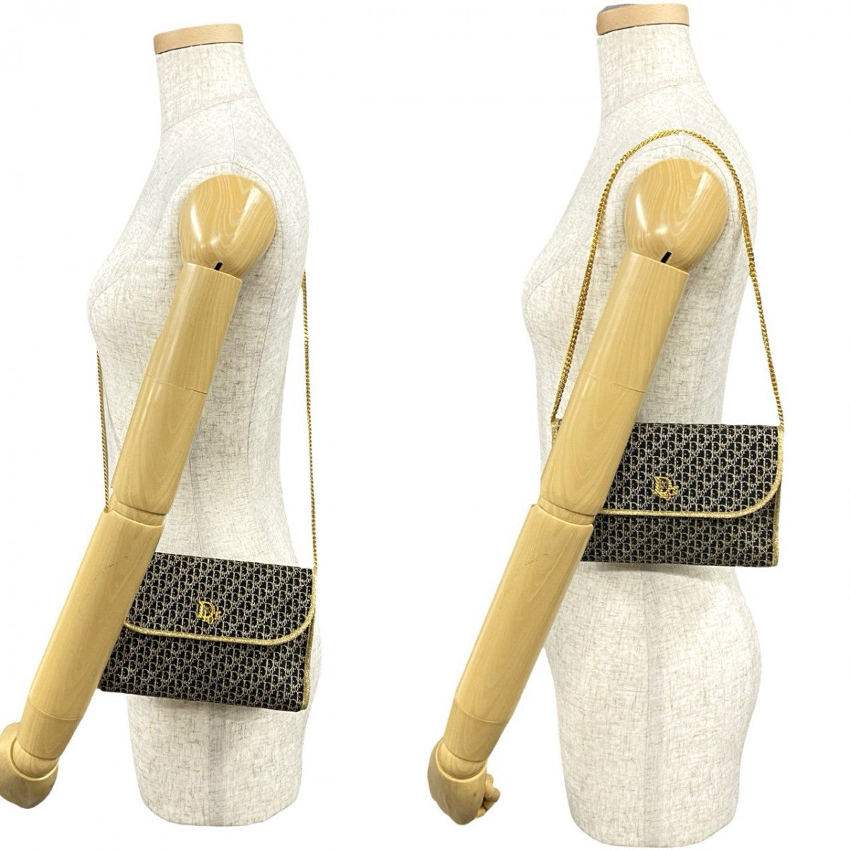 Dior Shoulder Bag canvas gold