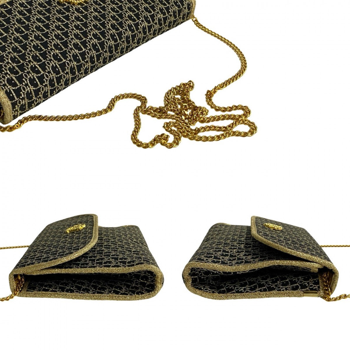Dior Shoulder Bag canvas gold