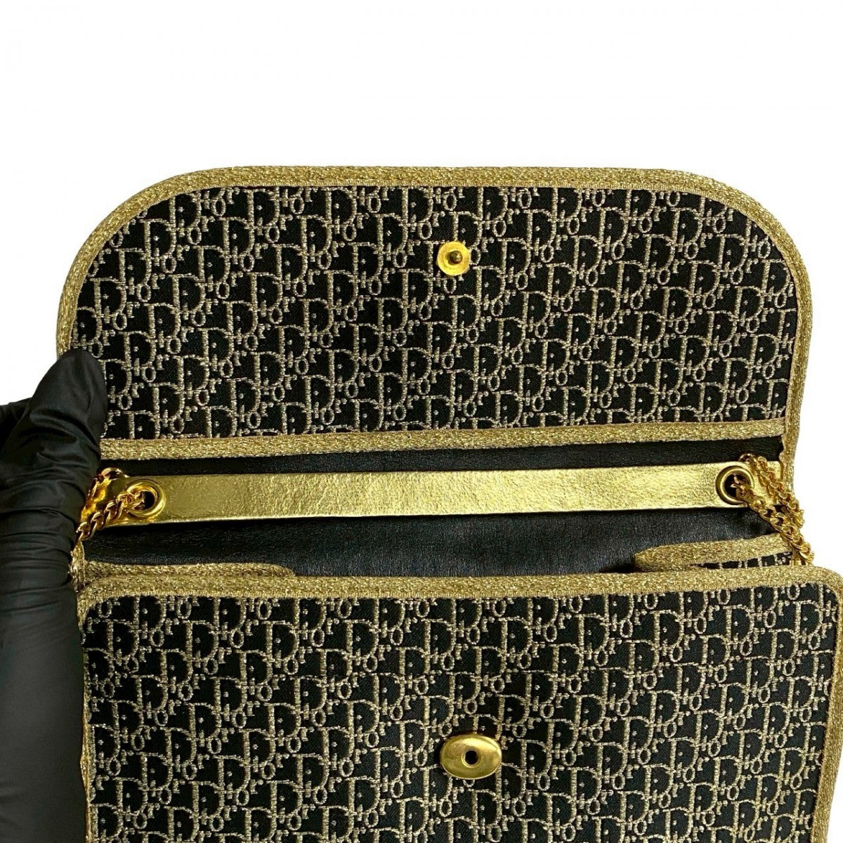 Dior Shoulder Bag canvas gold