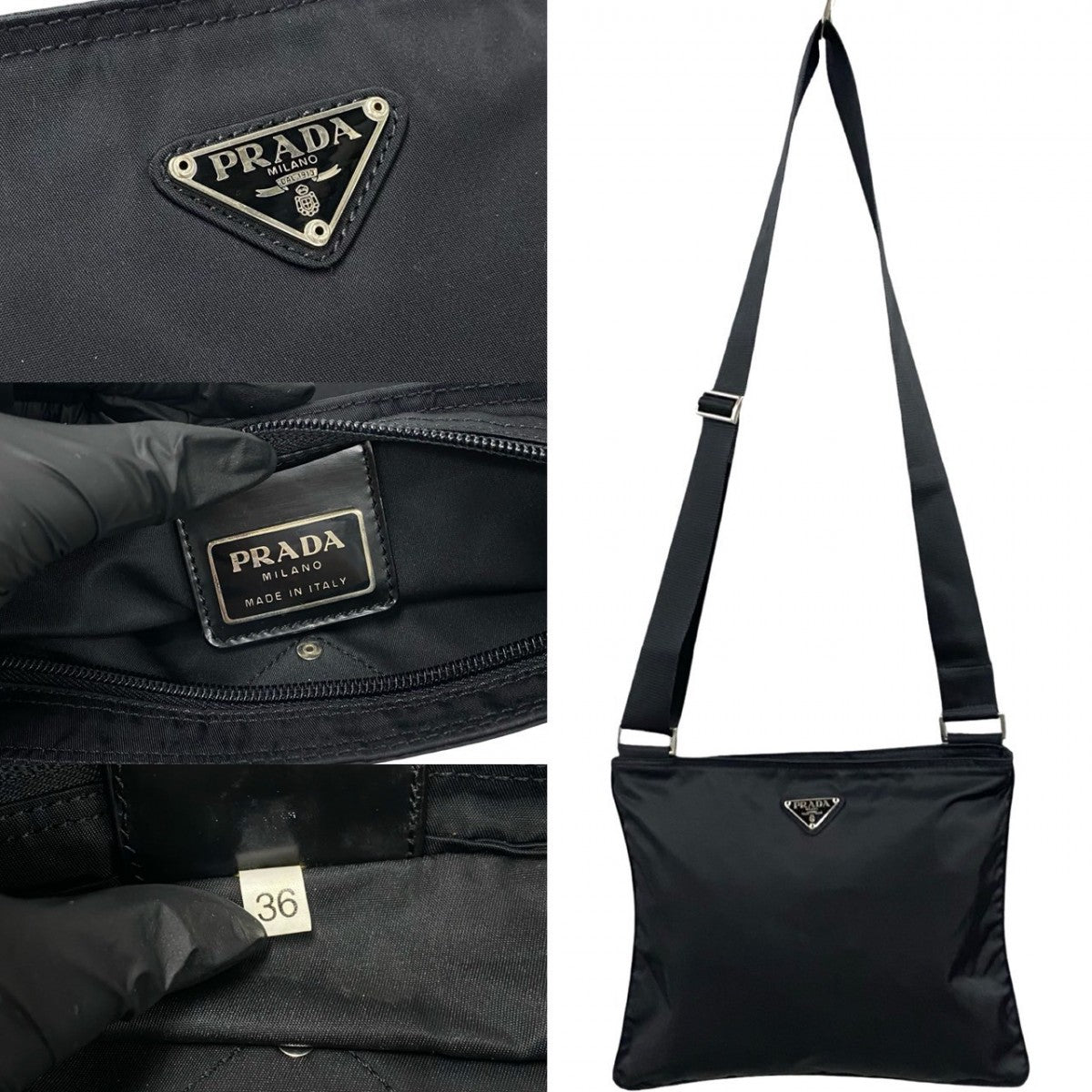 PRADA Shoulder Bag Nylon black