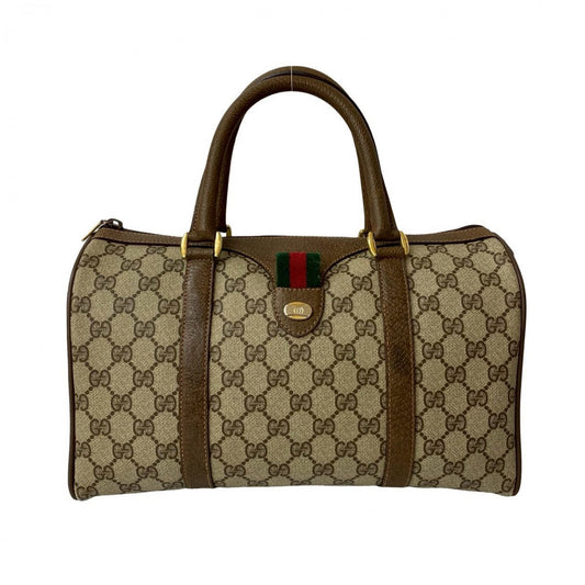 GUCCI Handbag leather Brown Sherry line